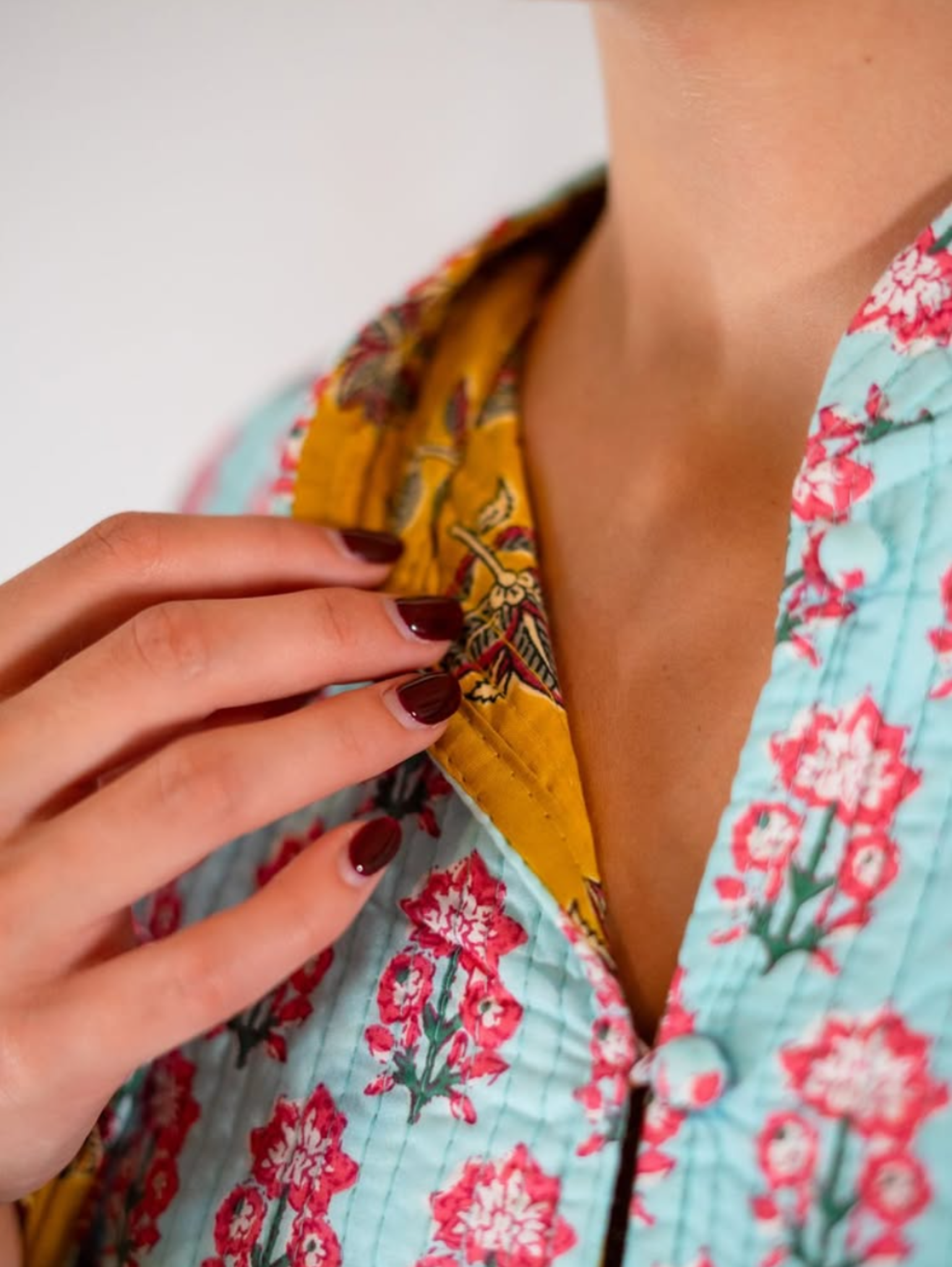 Casaco Reversível Bloom (Azul & Laranja)